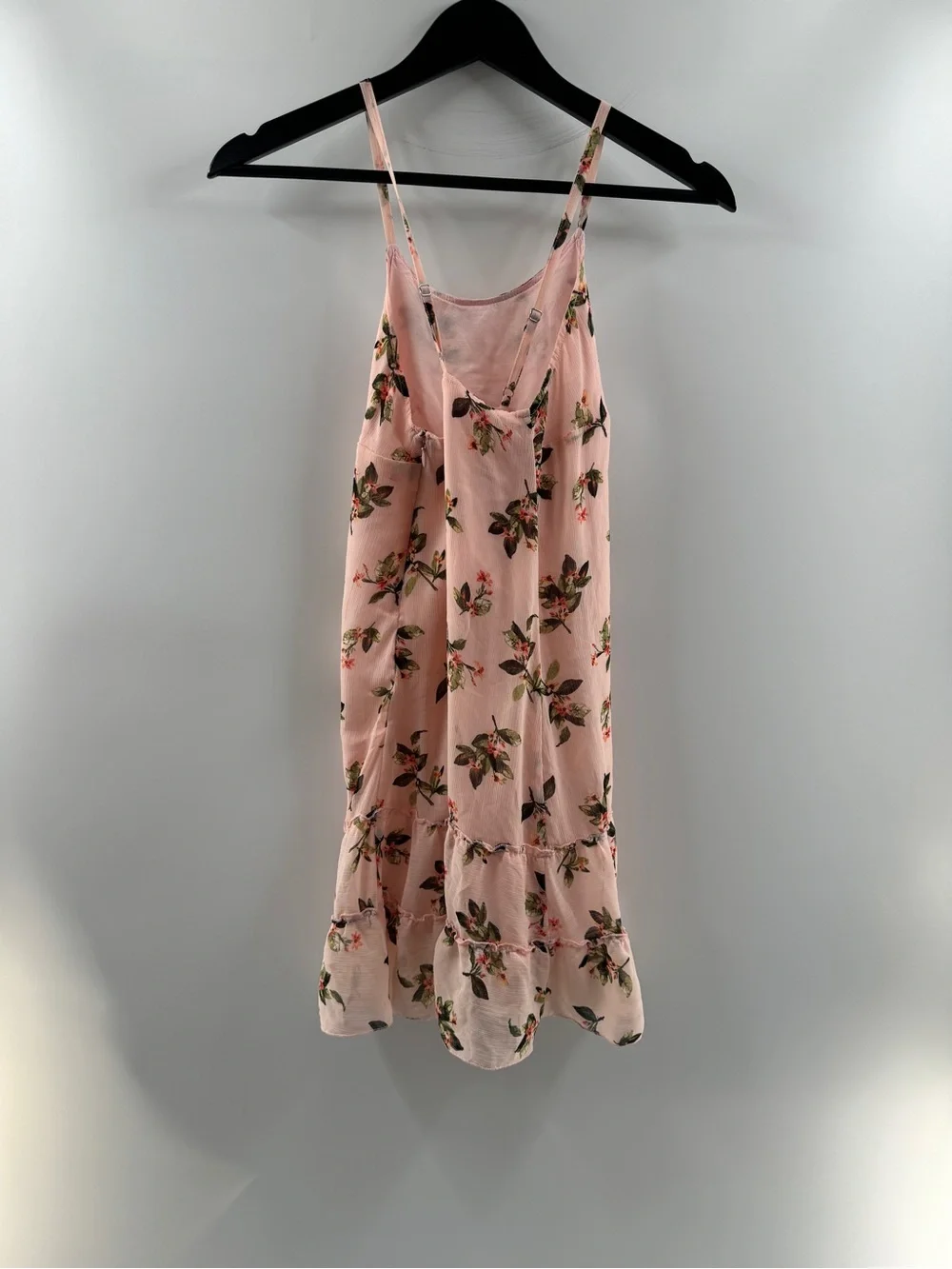 Abercrombie & Fitch Pink Floral Criss Cross Back Mini Dress – Women's XS - Picture 7 of 7